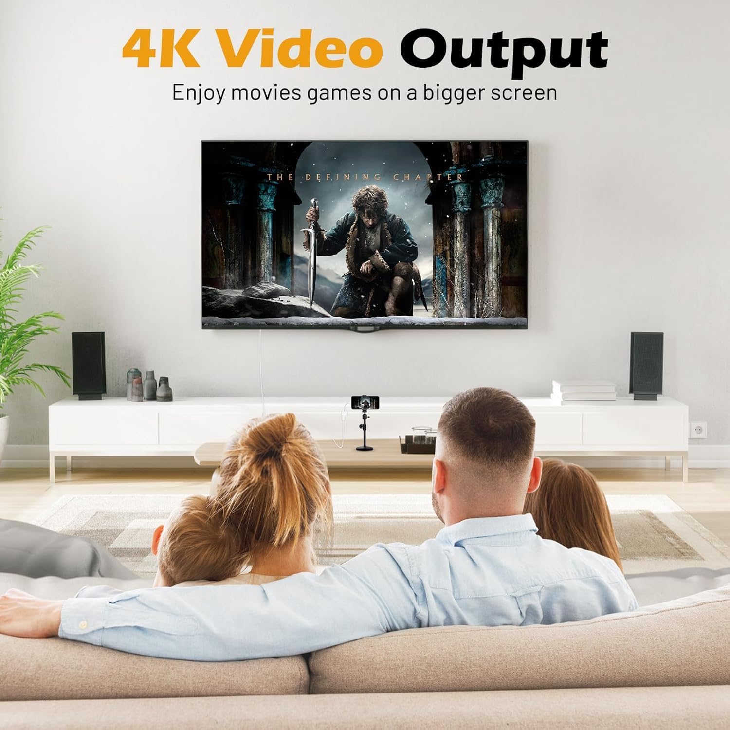 Thumbnail 6 de USB C to HDMI Adapter (Type C to HDMI) 4K@30Hz – USB C Digital AV for Phone 15, Pad, MacBook Pro/Air, Samsung Galaxy S24, Huawei P40/P30
