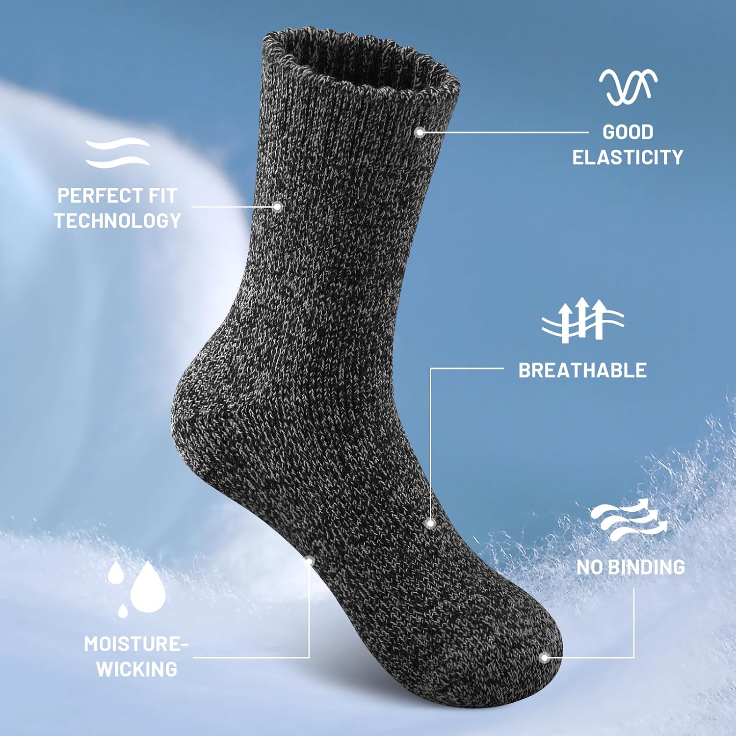 Detalle 2 de SIMIYA Merino Wool Hiking Socks