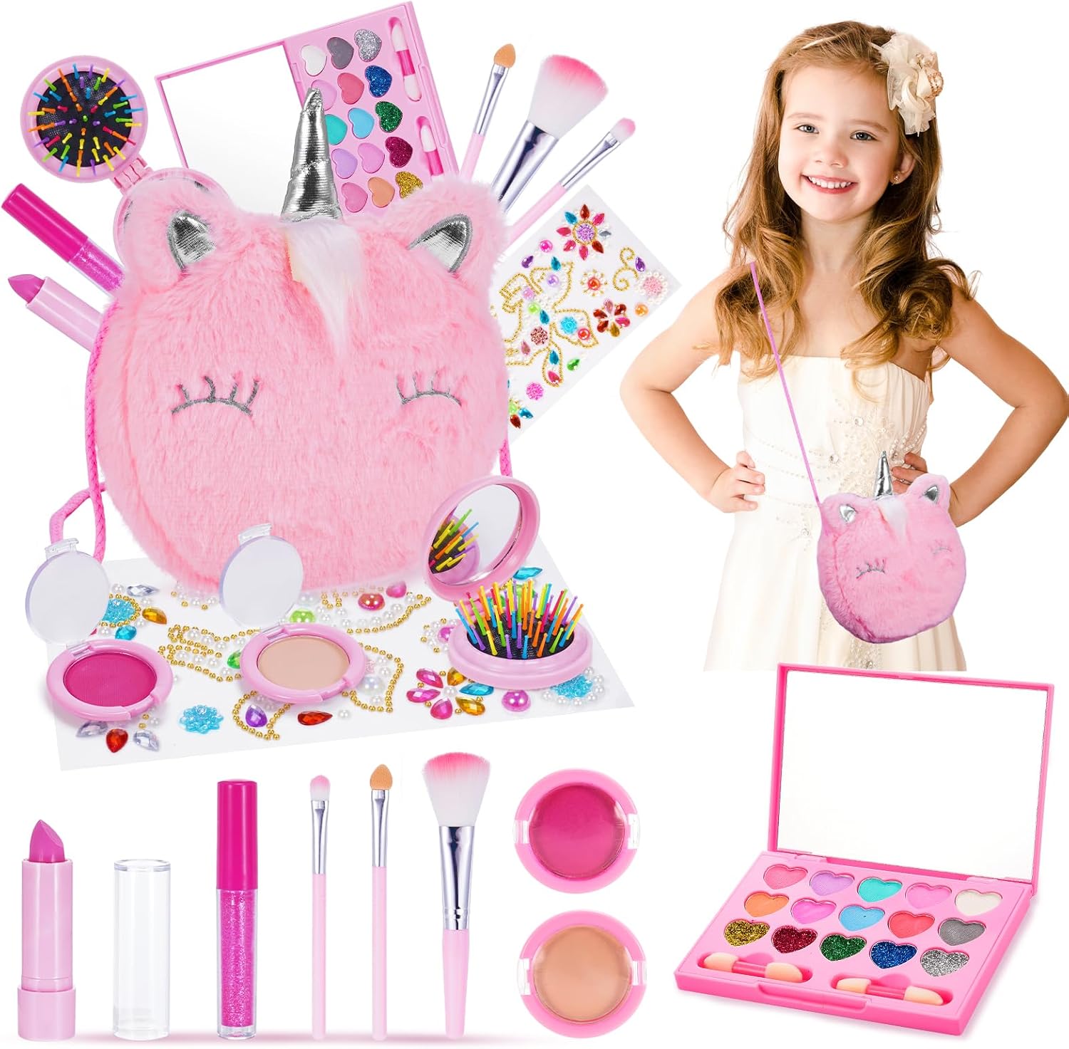 Detalle de Hapikids Kinderschminke-Set Einhorn ab 5 Jahren