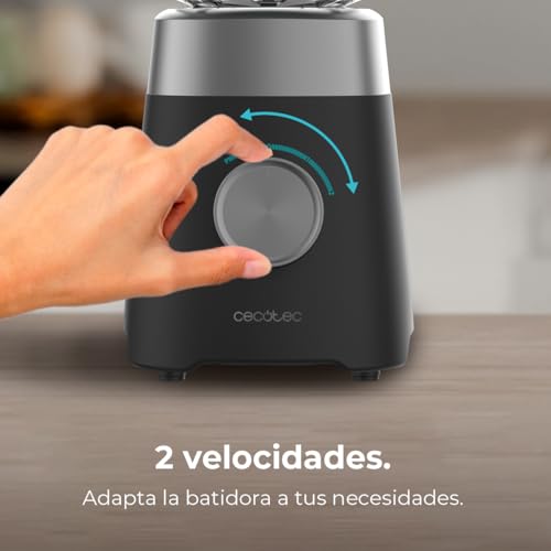 Detalle de Cecotec Power Black Titanium 1300MAX B Pro, batidora de vaso de 1.300 W y 1,5 l