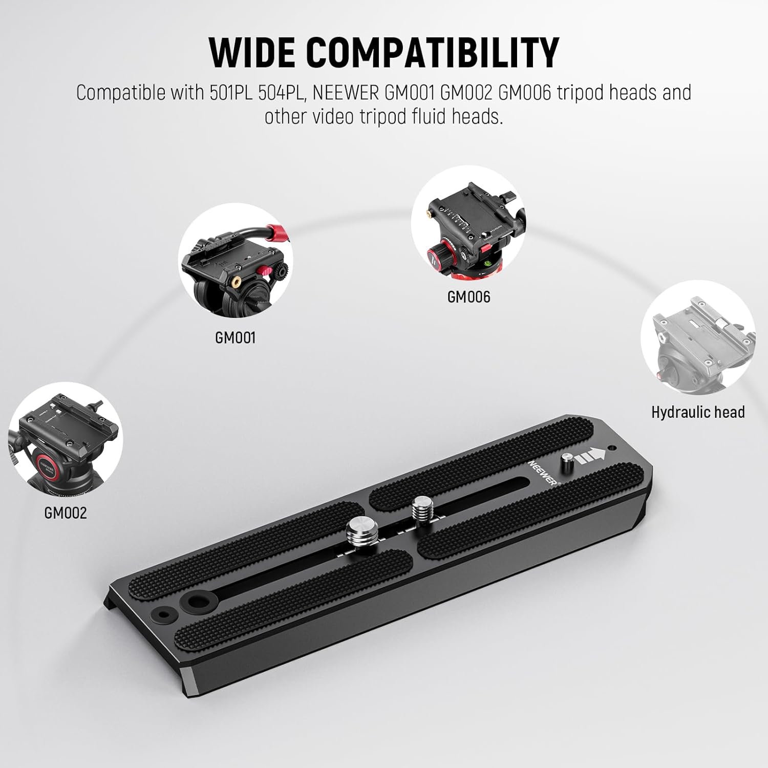 Thumbnail 6 de NEEWER 501PL piastra a sgancio rapido per treppiede (estesa 16 cm) compatibile con Manfrotto 501PL
