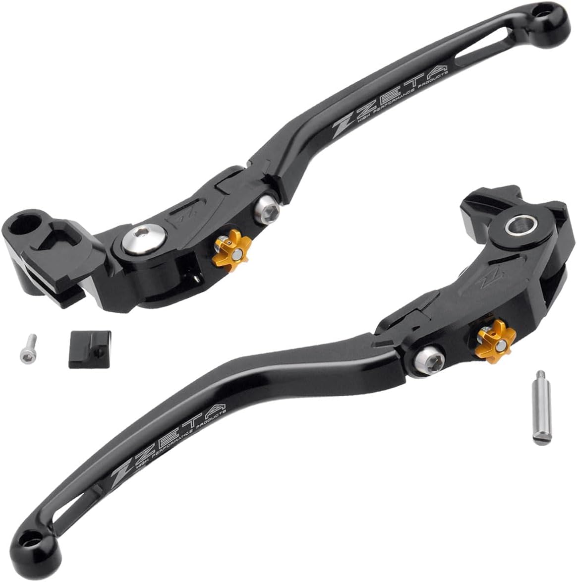 Detalle de ジータレーシング ZETA RACING F5612 パイロットレバーセット ブラック 可倒式・約20段階調整