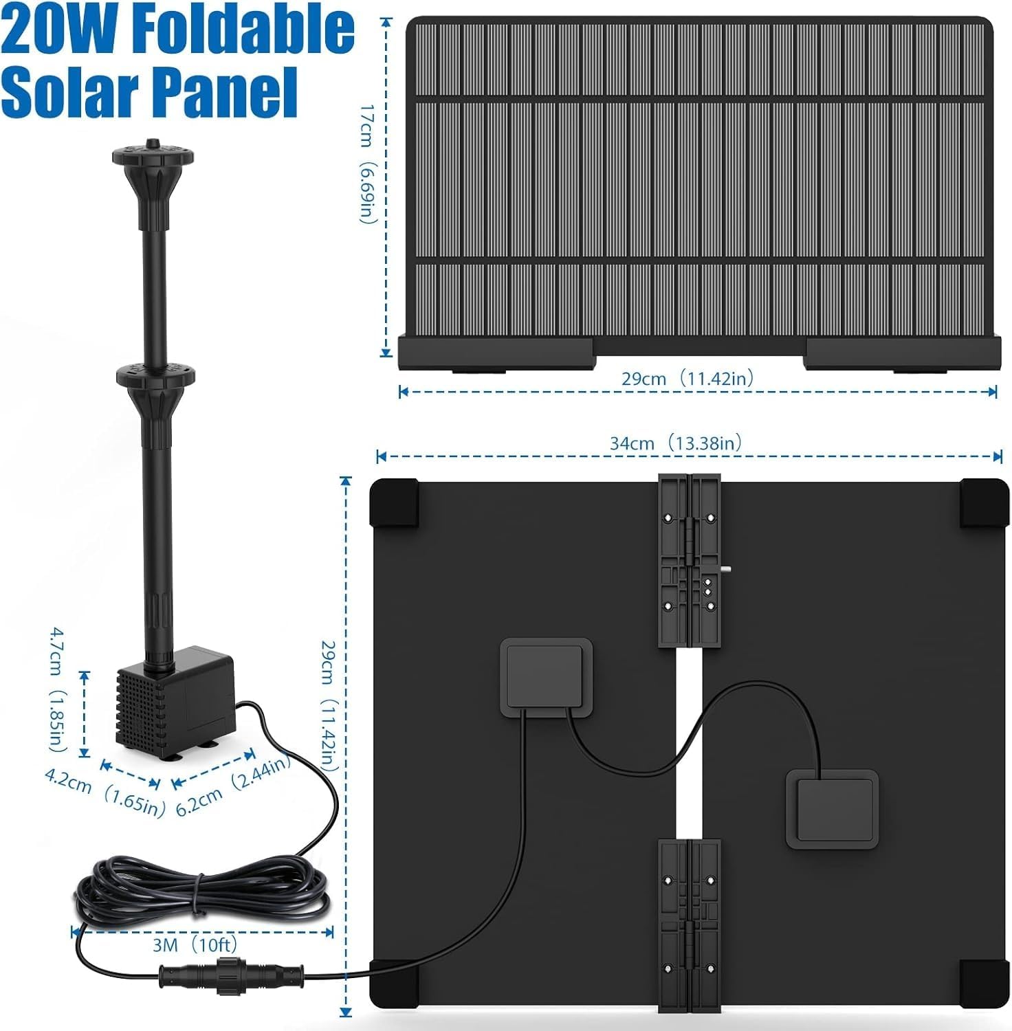 Detalle 2 de AISITIN Solar Springbrunnen 20 W DIY