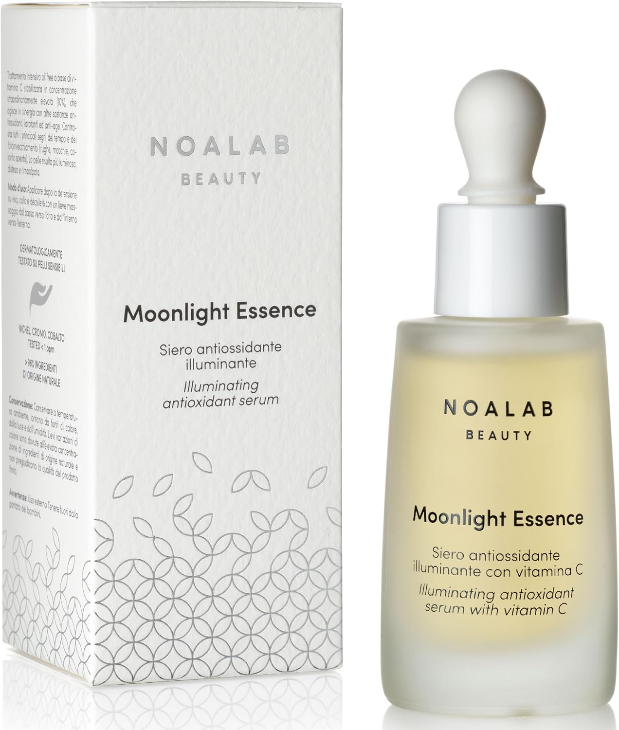 Detalle de Moonlight Essence Siero Viso Vitamina C 10% Stabilizzata – illuminante, anti-age e anti-miacchie, Made in Italy