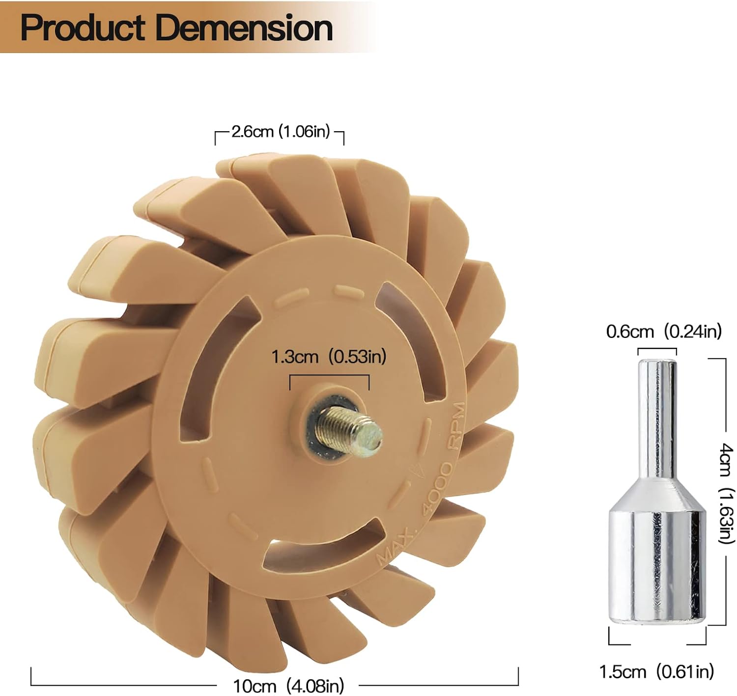 Thumbnail 5 de TUCANA Rubber Eraser Wheel 4-inch