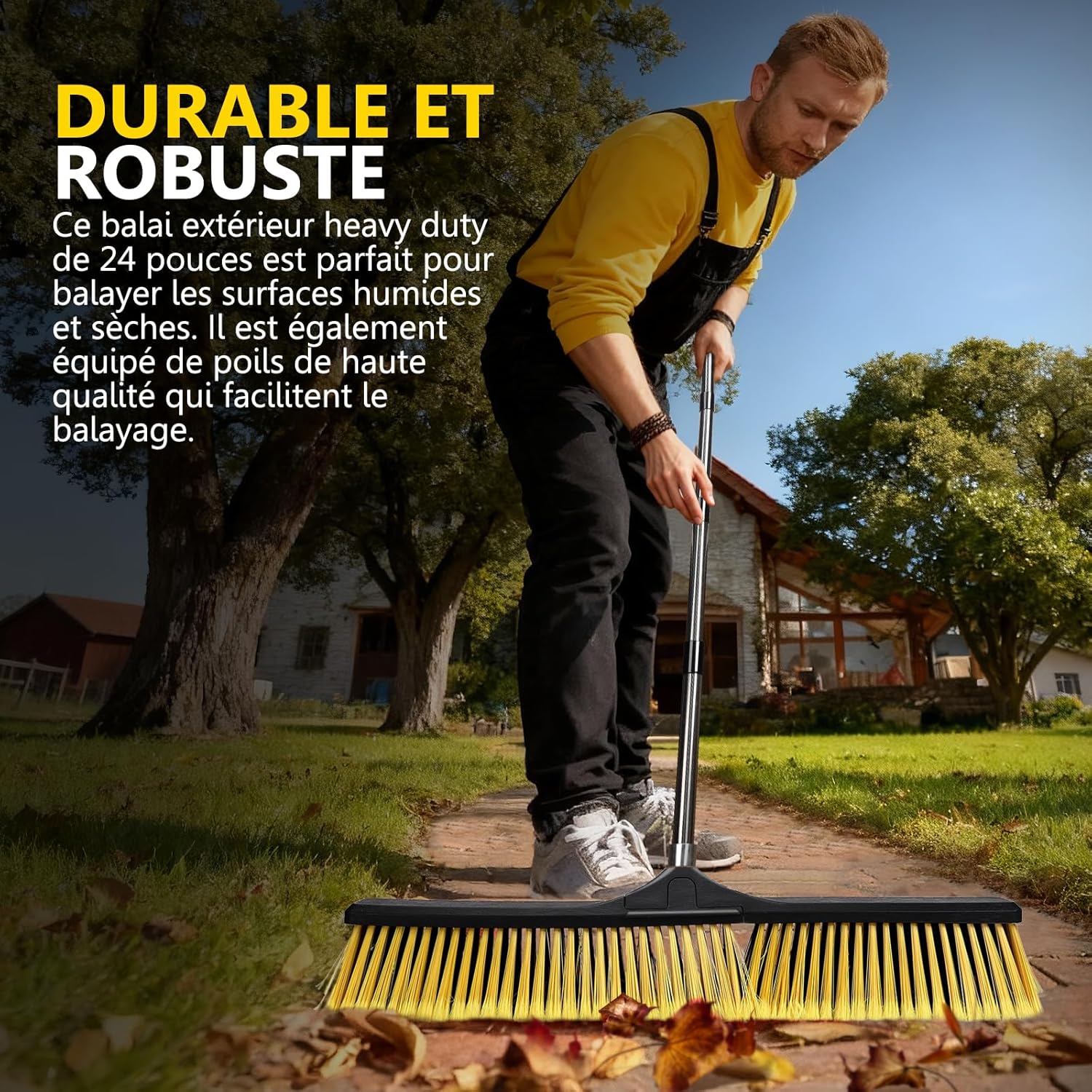 Thumbnail 5 de Masthome Balai Brosse Extérieur 63 cm — balai industriel robuste pour espaces extérieurs