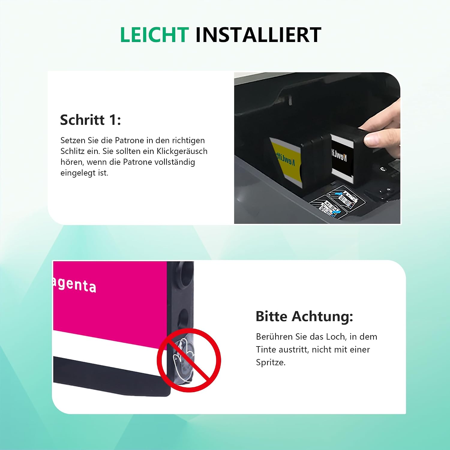 Detalle de NewLift 963XL Multipack (4er-Pack) kompatible Patronen für HP OfficeJet Pro 9010/9012/9020 – 963XL Tinten im Set