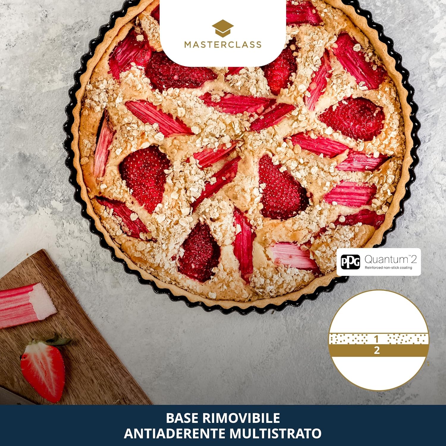 Thumbnail 5 de MasterClass – Moule à tarte et quiche antiadhésif en acier cannelé 23 cm