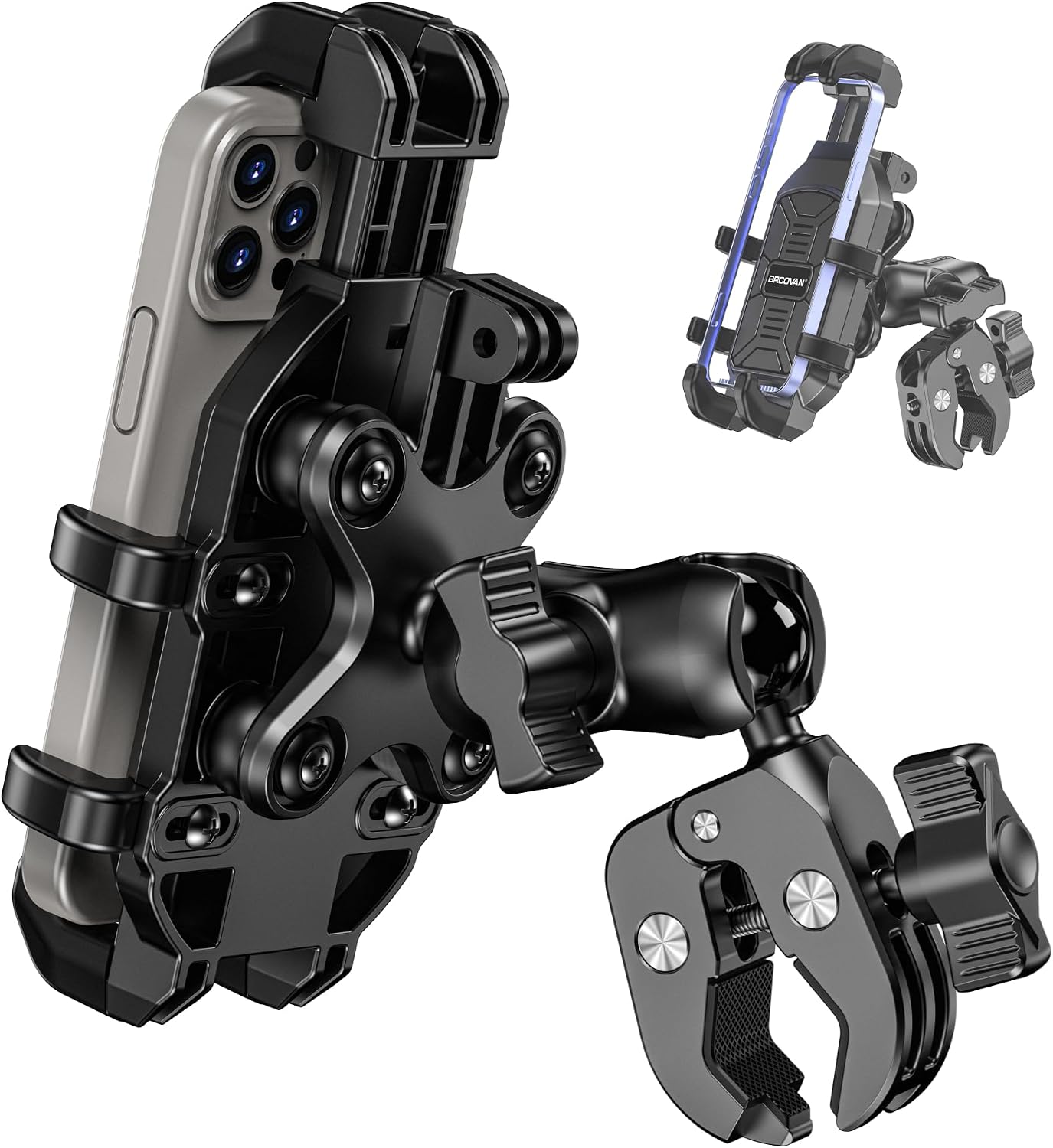 Detalle de BRCOVAN Motorcycle Phone Mount with Vibration Dampener