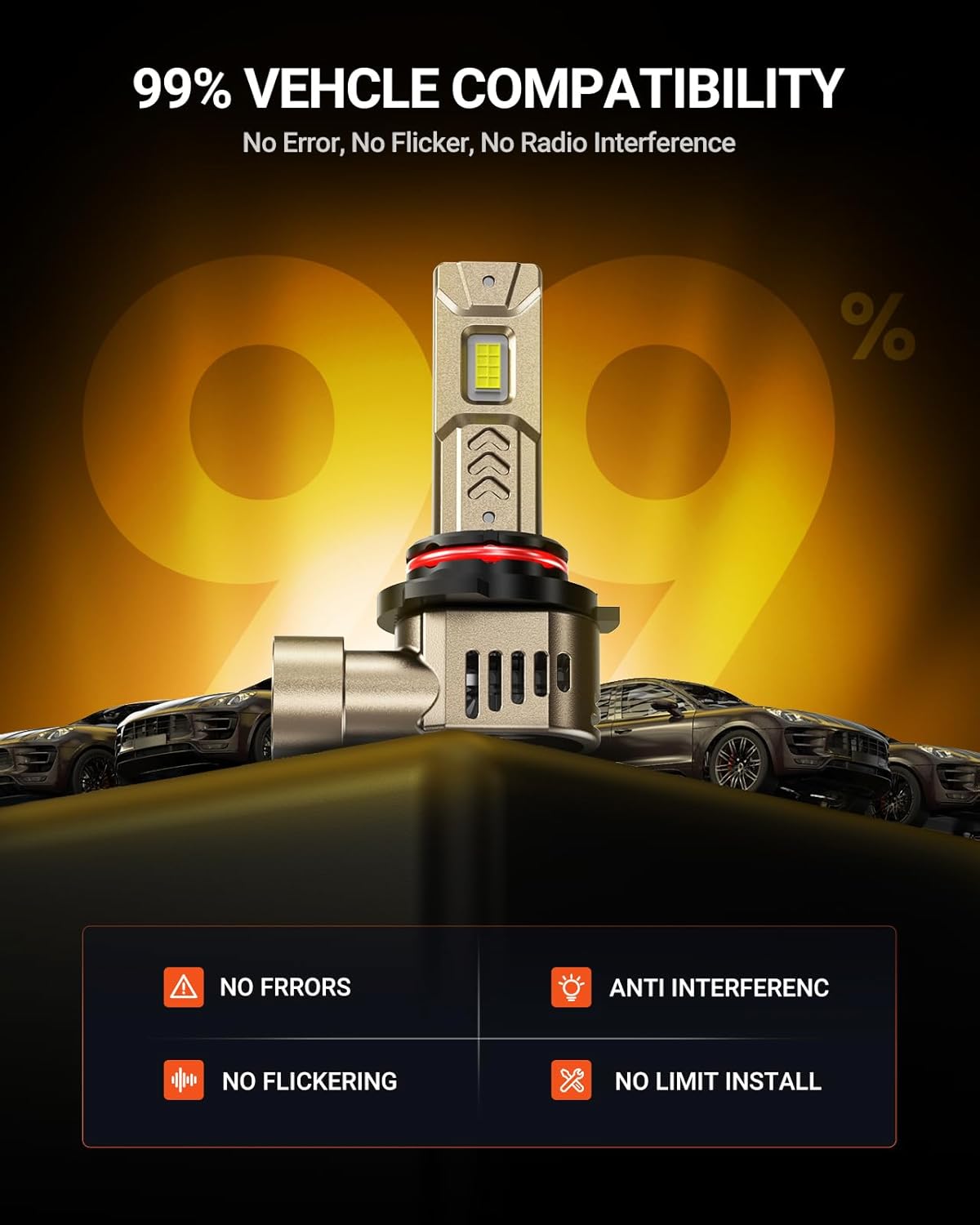 Thumbnail 6 de SEALIGHT 9005 LED Bulbs (HB3) 6500K Cool White, Plug-and-Play, IP68 Waterproof — Pack of 2