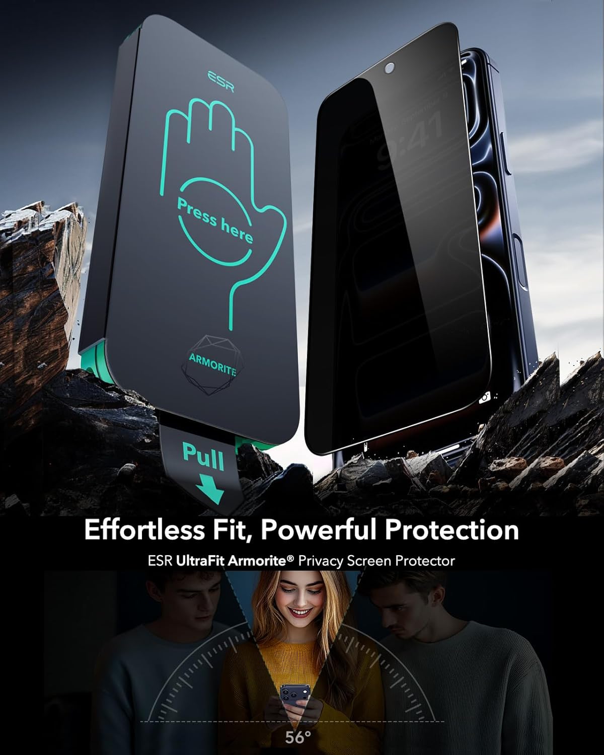 Detalle 2 de ESR Armorite Privacy Screen for iPhone 17 Pro Max