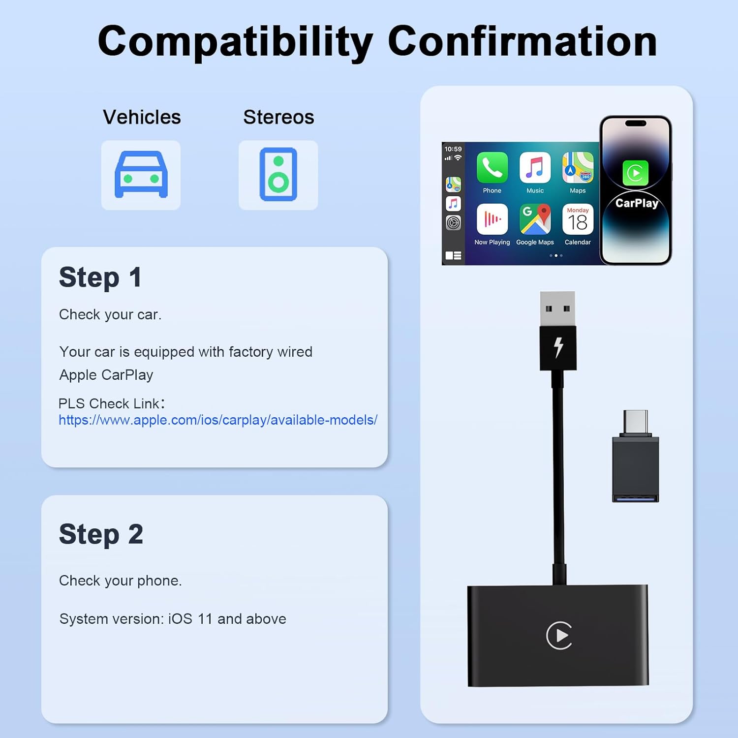 Thumbnail 5 de UWECAN CarPlay Wireless Adapter for iPhone