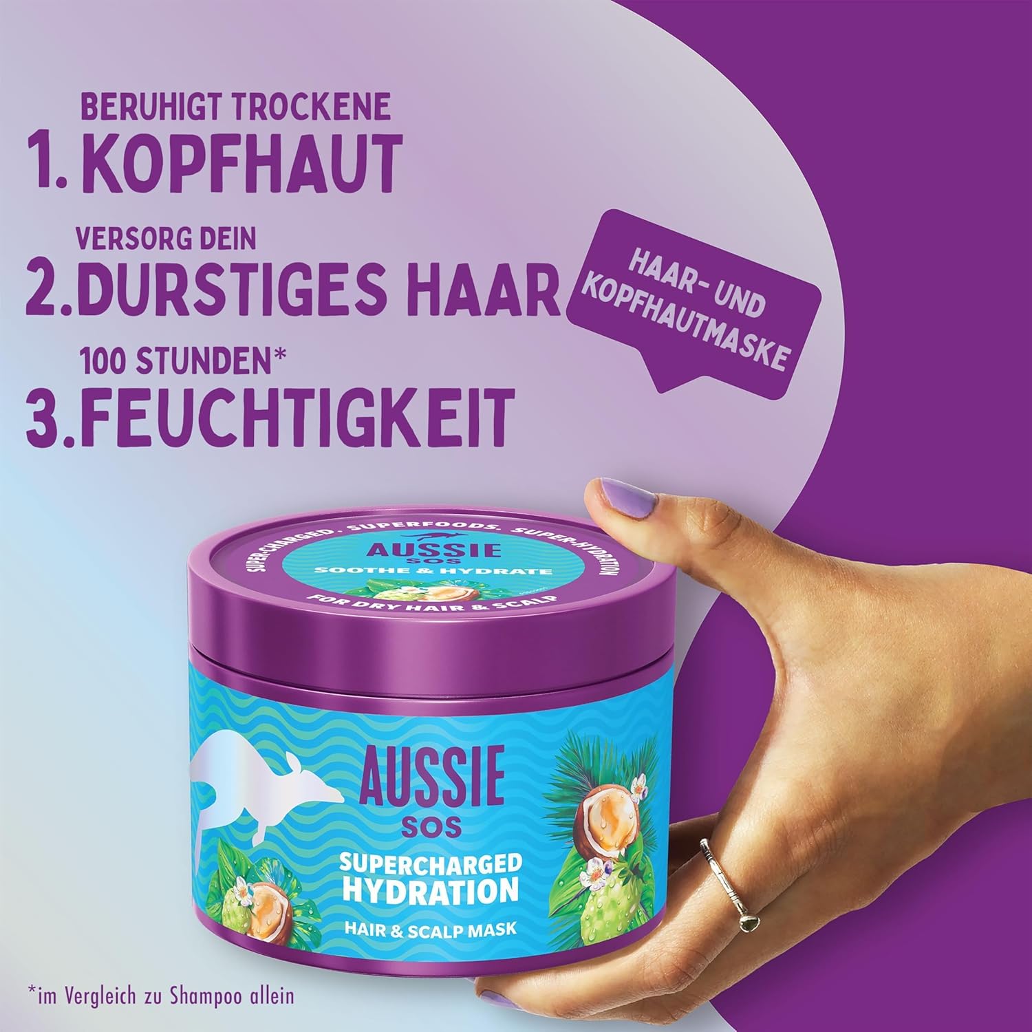 Thumbnail 1 de Aussie SOS Supercharged Hydration Haarmaske 500ml
