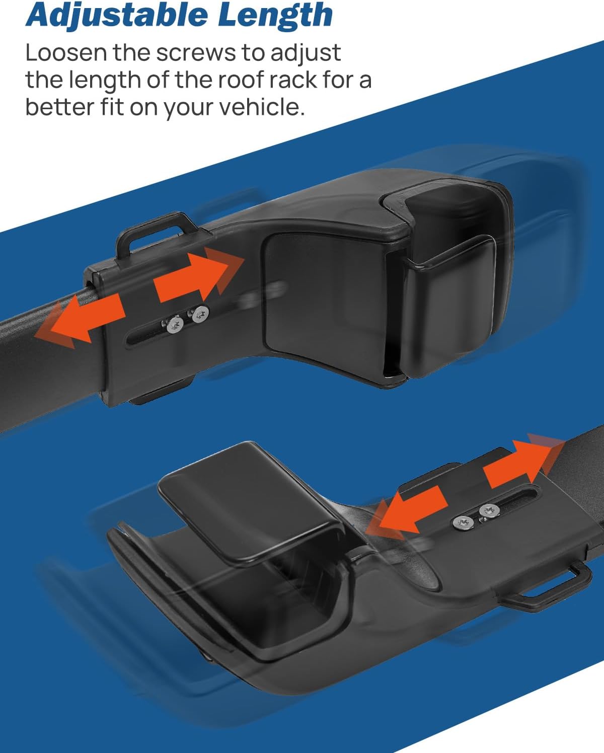 Detalle de JOYTUTUS 300lbs Lockable Roof Rack Cross Bars for Hyundai Santa Fe (2024–2026) with Raised Rails