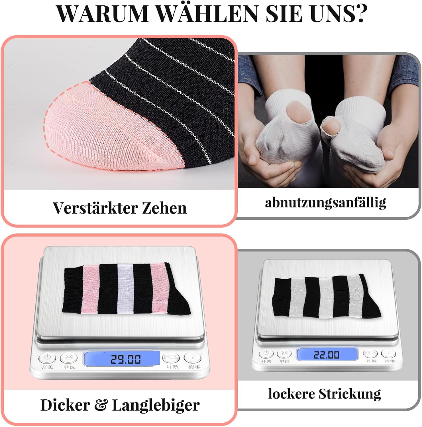 Detalle 2 de Cirorld Damen Socken 10 Paar 39-42
