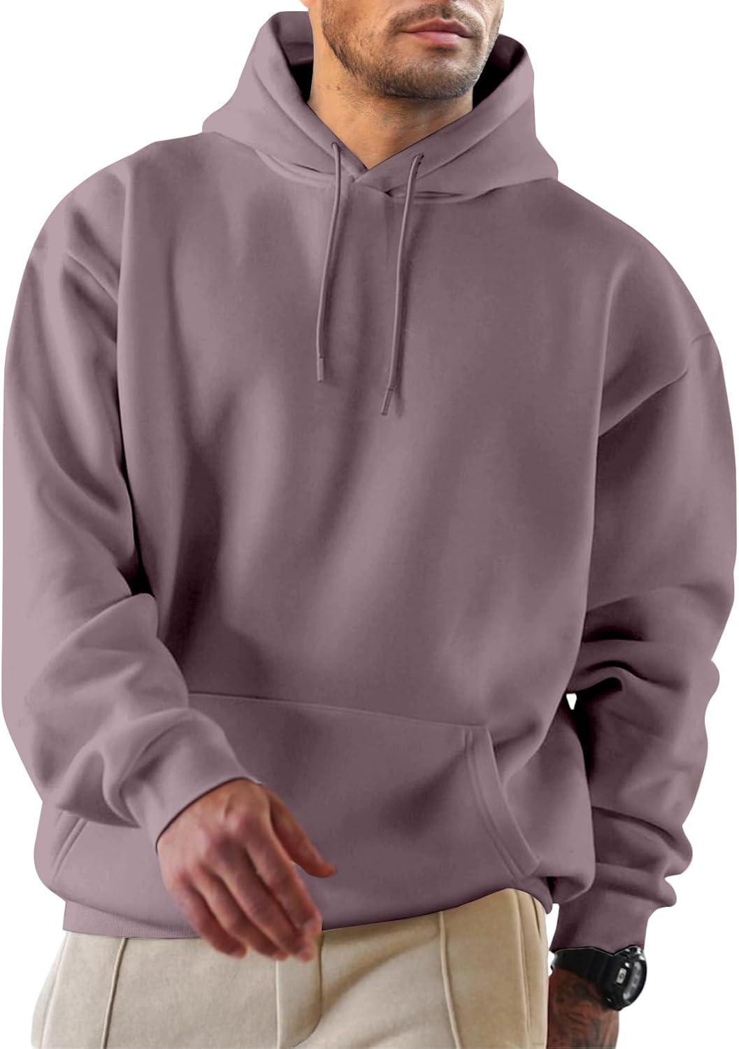 Thumbnail 2 de JMIERR Herren-Hoodie Freizeitpullover mit Kordelzug und Kängurutasche