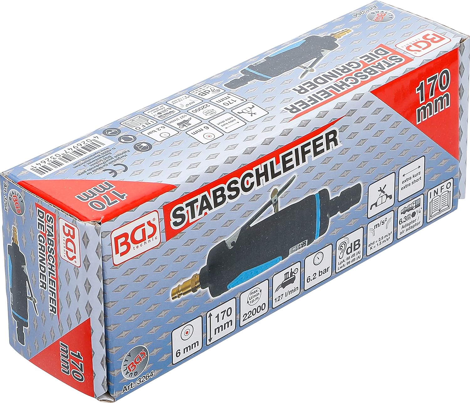 Thumbnail 4 de Meuleuse polisseuse pneumatique BGS 3264 170 mm