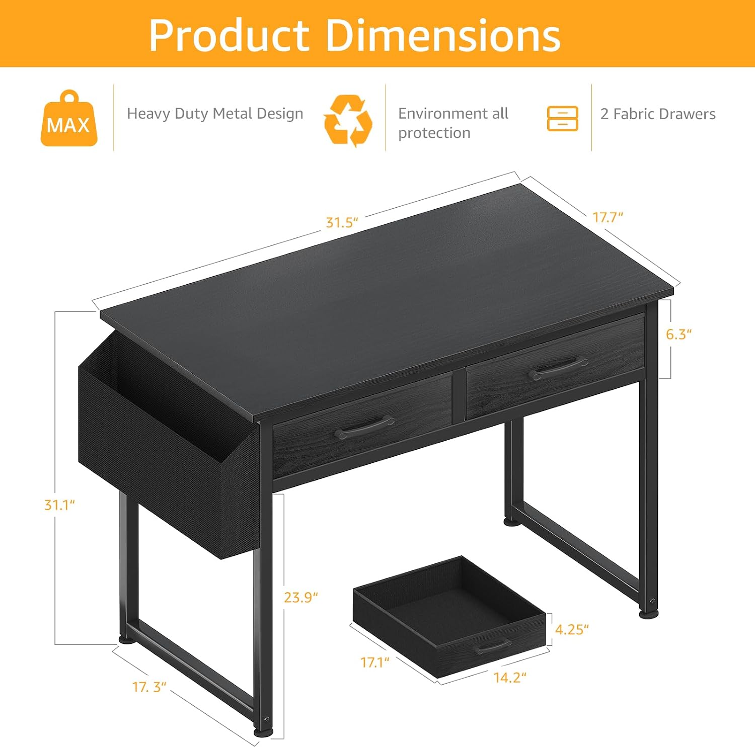 Thumbnail 2 de DLisiting Small Desk, 32-Inch