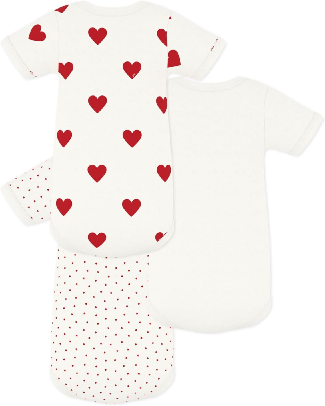 Thumbnail 1 de Petit Bateau A00bb – Body bébé fille en côte (lot de 3)