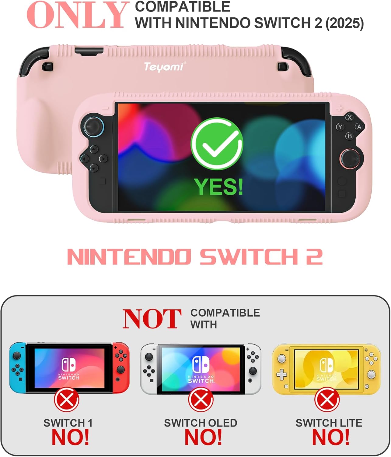 Thumbnail 1 de Teyomi Funda silicona para Nintendo Switch 2 Rosa