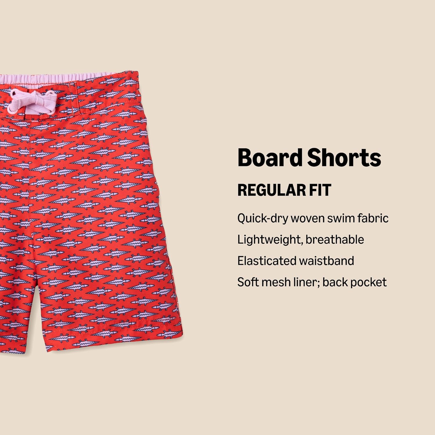 Thumbnail 1 de Amazon Essentials Boy's Quick Dry Swimming Board Shorts Swim Trunks