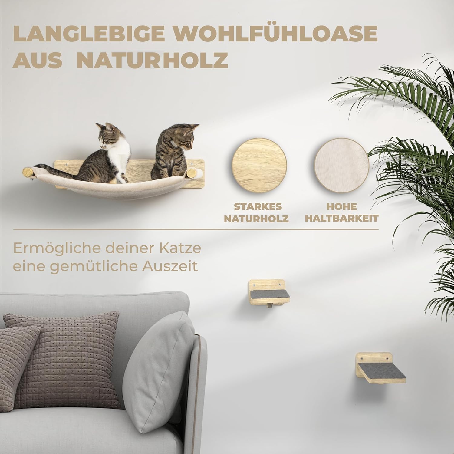 Thumbnail 5 de WOOWOOD Kletterwand Katzen 35 kg HĂ€ngematte đŸ