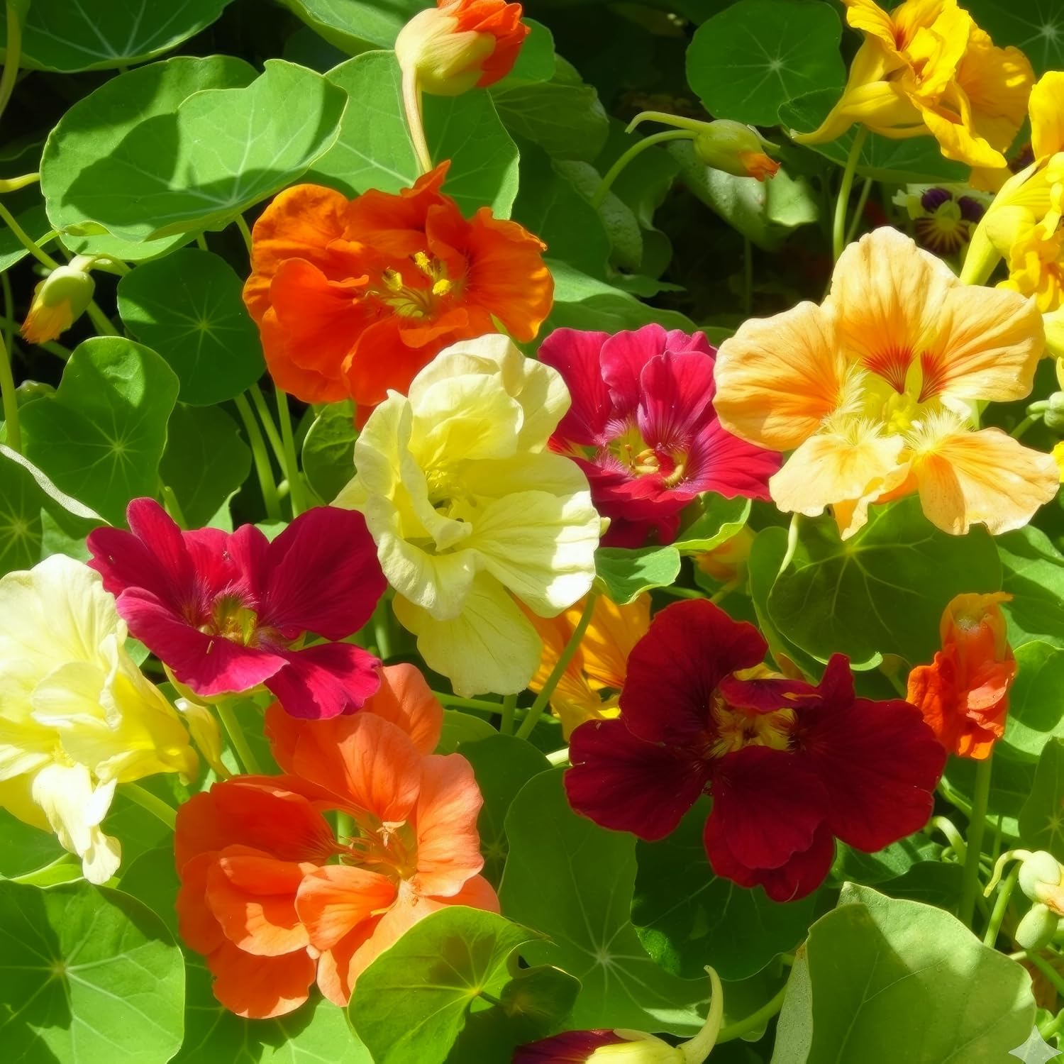 Detalle de Seed Needs Jewel Mix Nasturtium Seeds, B09Z76F1WZ, 1.5 oz Heirloom Blend