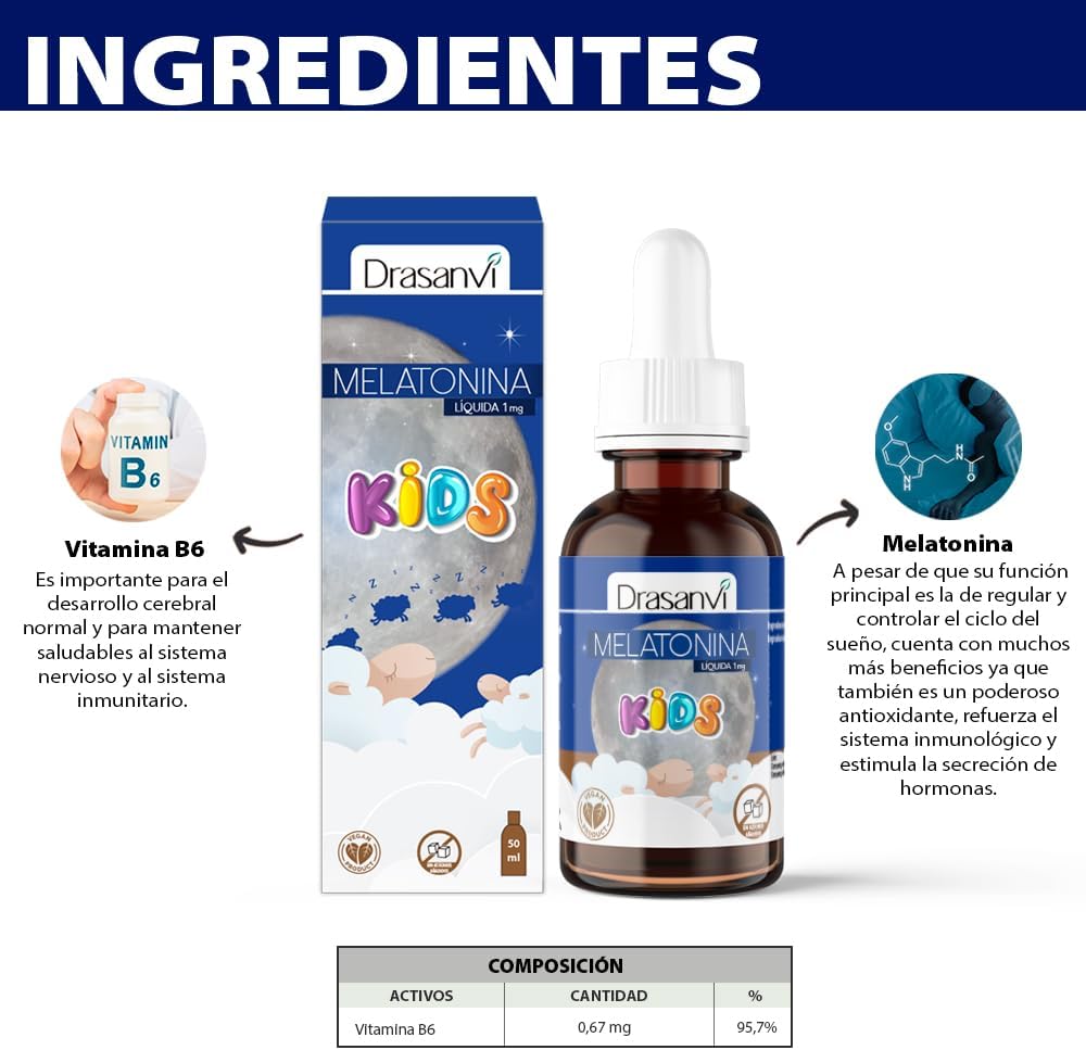 Thumbnail 3 de DRASANVI Melatonina Líquida Kids 50 ml 1 mg