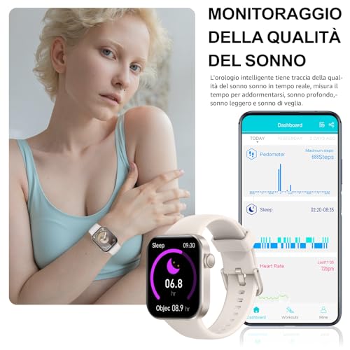 Thumbnail 2 de ASEEYIRJ Smartwatch P2 1,85'' Unisex con Chiamate Bluetooth, 140+ Sport e Impermeabilità IP68