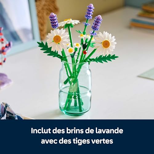 Detalle de LEGO Botanicals Marguerites – Bouquet de Fleurs Artificielles (11508) pour 9 ans et plus