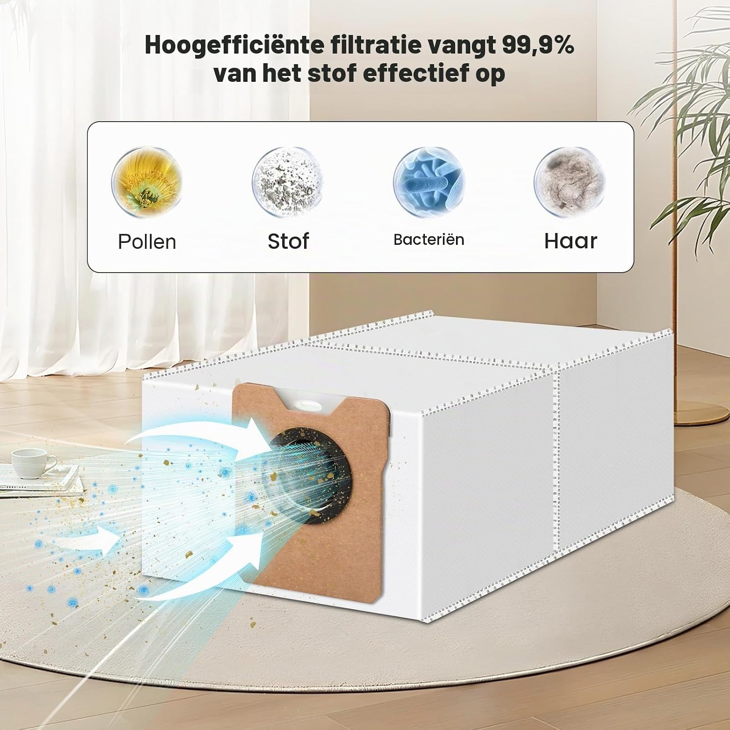 Thumbnail 5 de Fenkabs Omni C20 stofzuigerzakken voor Eufy C20/C10, 3,1 liter, 10 stuks