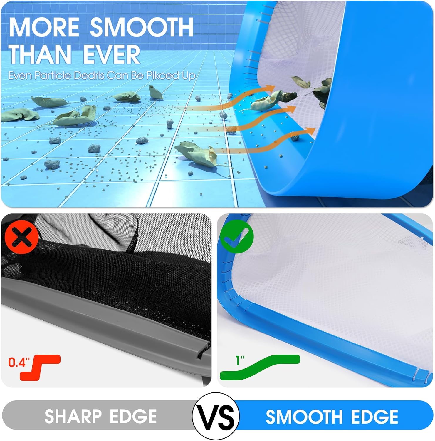 Detalle de TidyMister Pool Skimmer Net 18-Inch