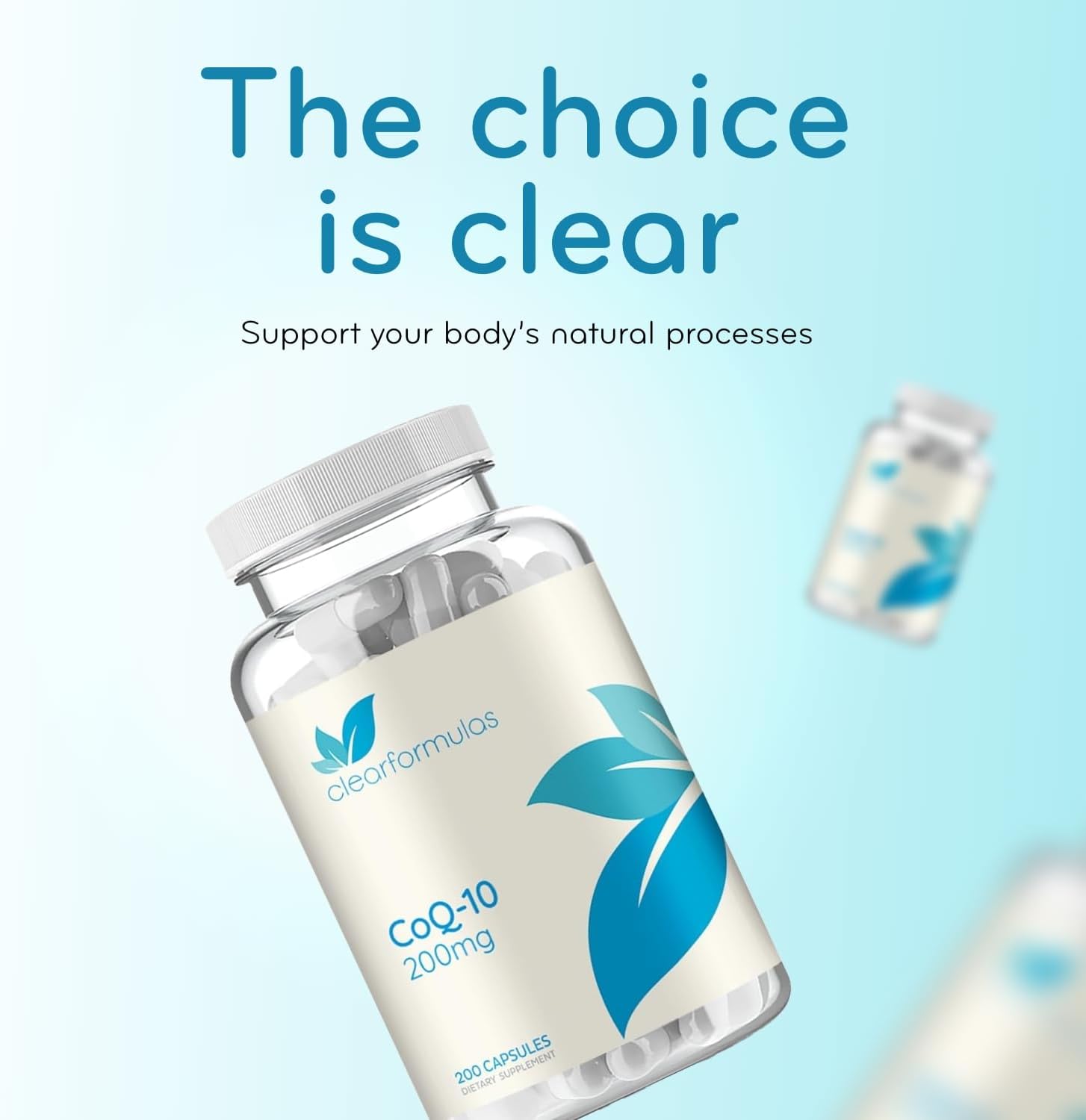 Thumbnail 6 de Clear Formulas CoQ10 200mg Ubiquinone Capsules, 200 Count