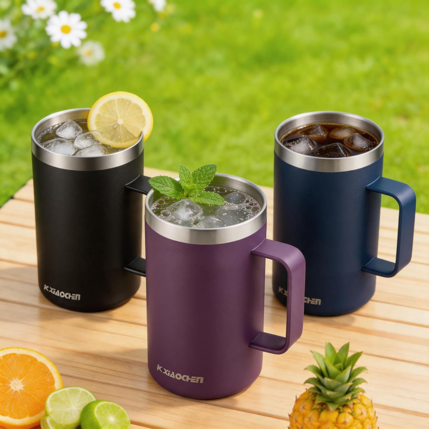 Thumbnail 3 de KXIAOCHEN 20oz Insulated Coffee Tumbler with Handle
