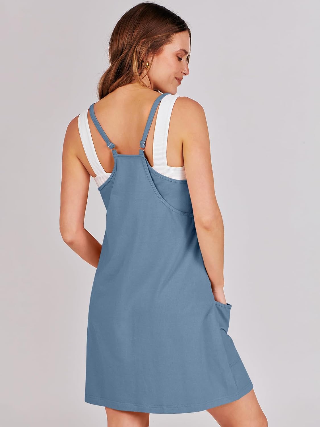 Thumbnail 4 de ANRABESS Athletic Women’s Mini Dress with Built-In Shorts: Summer Sportswear That Keeps You Cool