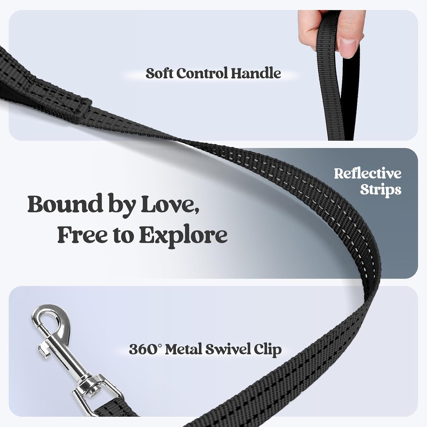 Thumbnail 6 de rabbitgoo DGMJTZ01LBK25CW-EU Step-In Dog Harness and Leash Set, Black Mesh
