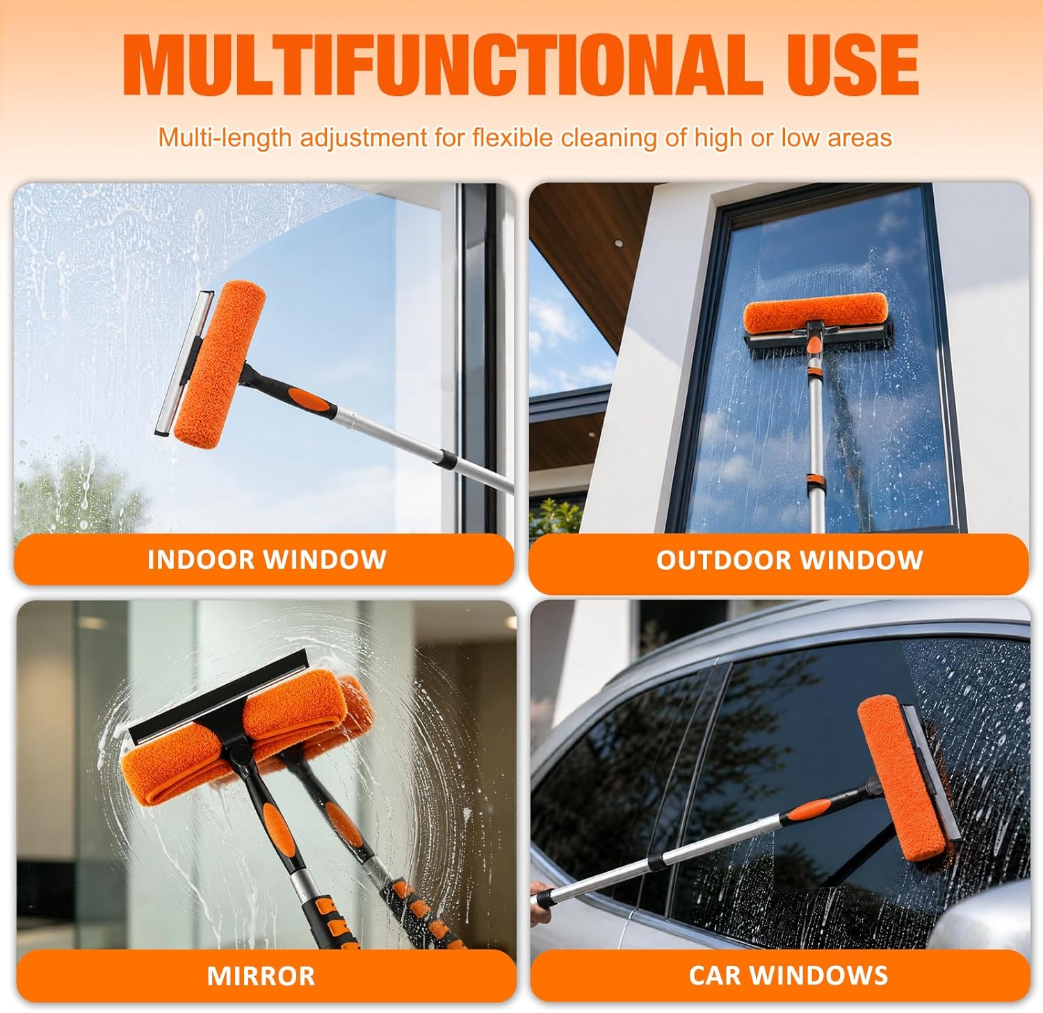 Thumbnail 3 de LAANPOLE 20FT Window Squeegee with Extension Pole: 2-in-1 Window Cleaning Kit