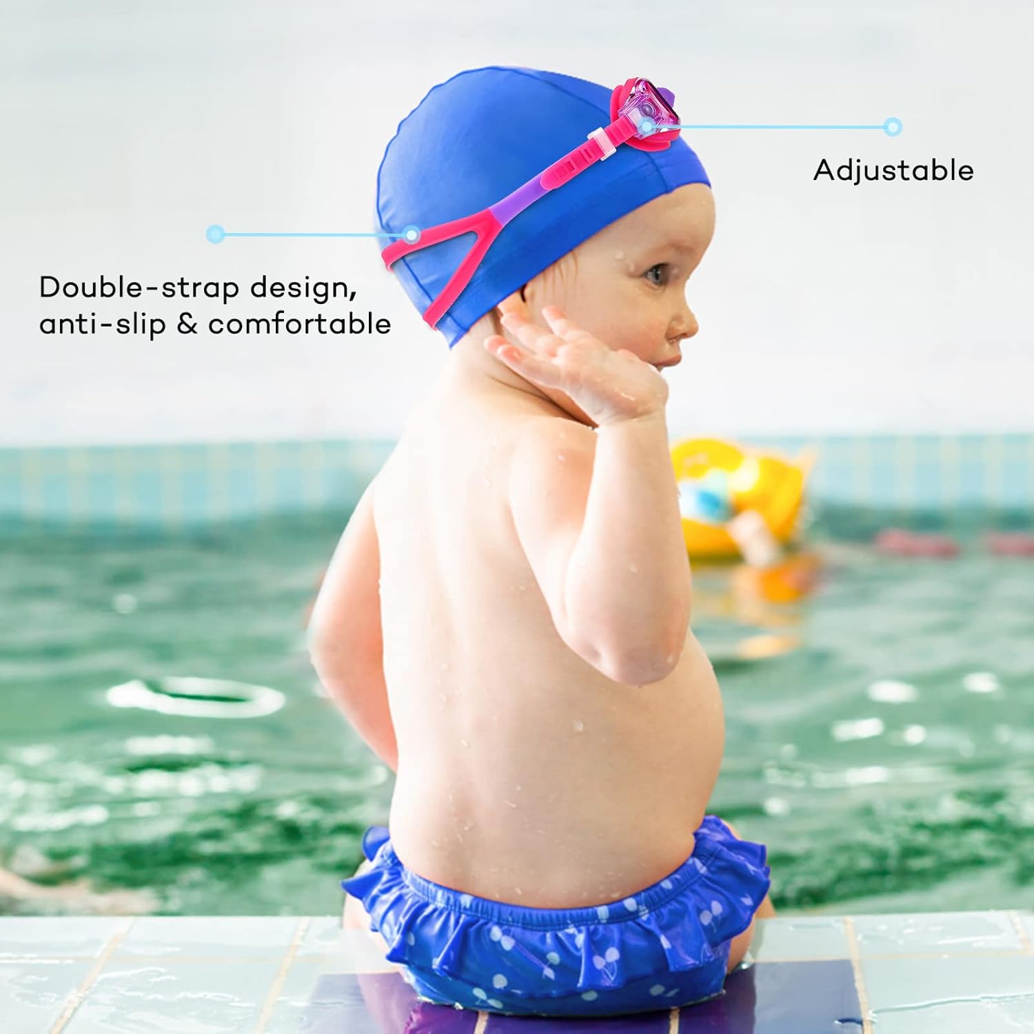 Thumbnail 3 de JATEKA Occhialini da nuoto bambini unisex 4-14 anni, anti-appannamento e lenti mirror HD con protezione UV