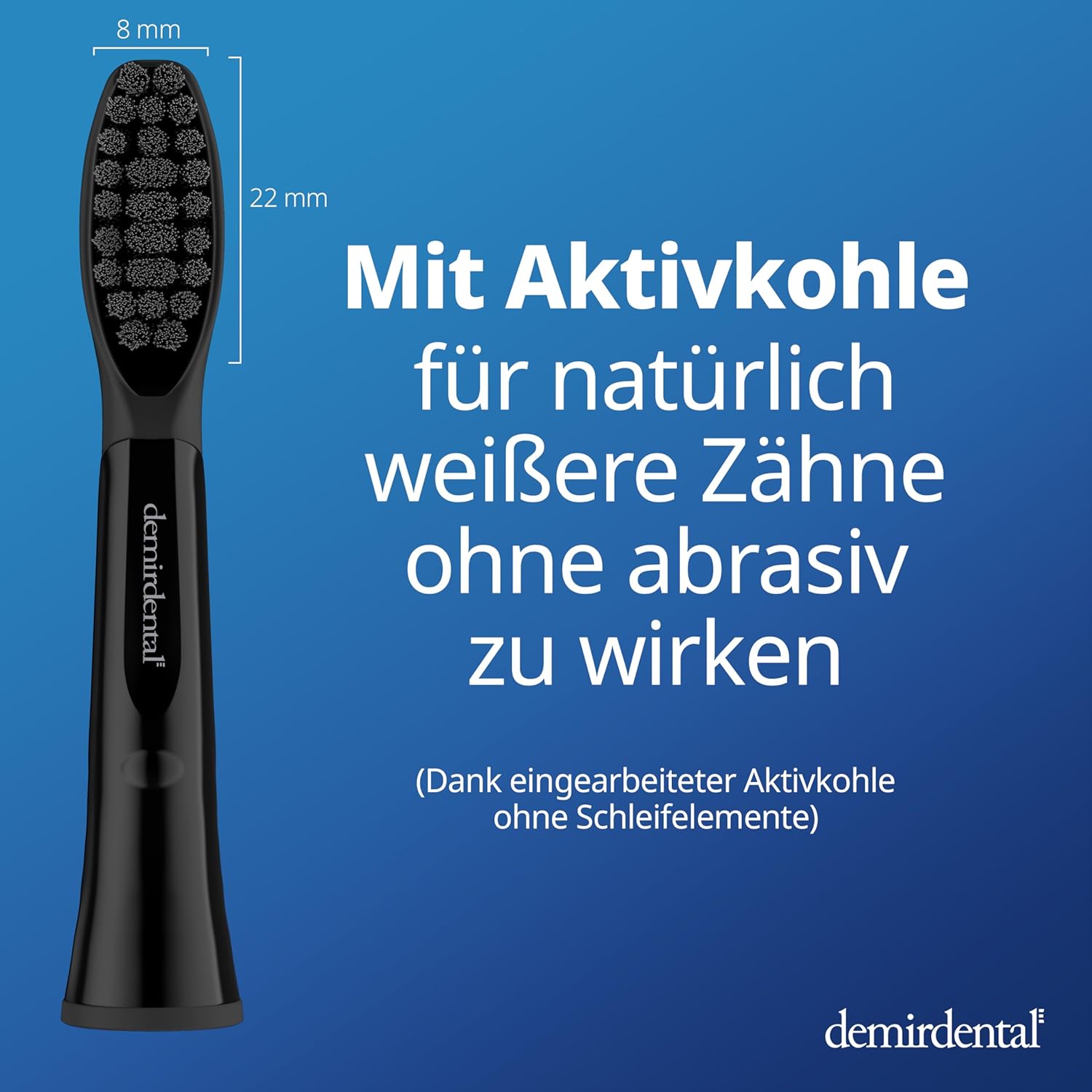 Thumbnail 2 de Demirdental testine di ricambio per Oral-B Pulsonic (nero, con carbone attivo) da 10 pezzi