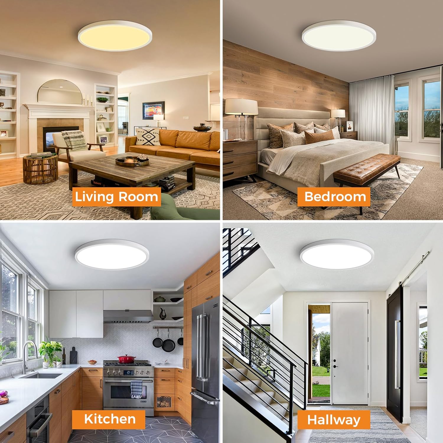 Thumbnail 5 de slochi Plafoniera LED da soffitto 24W rotonda 30/40/65 2800 lm, IP44