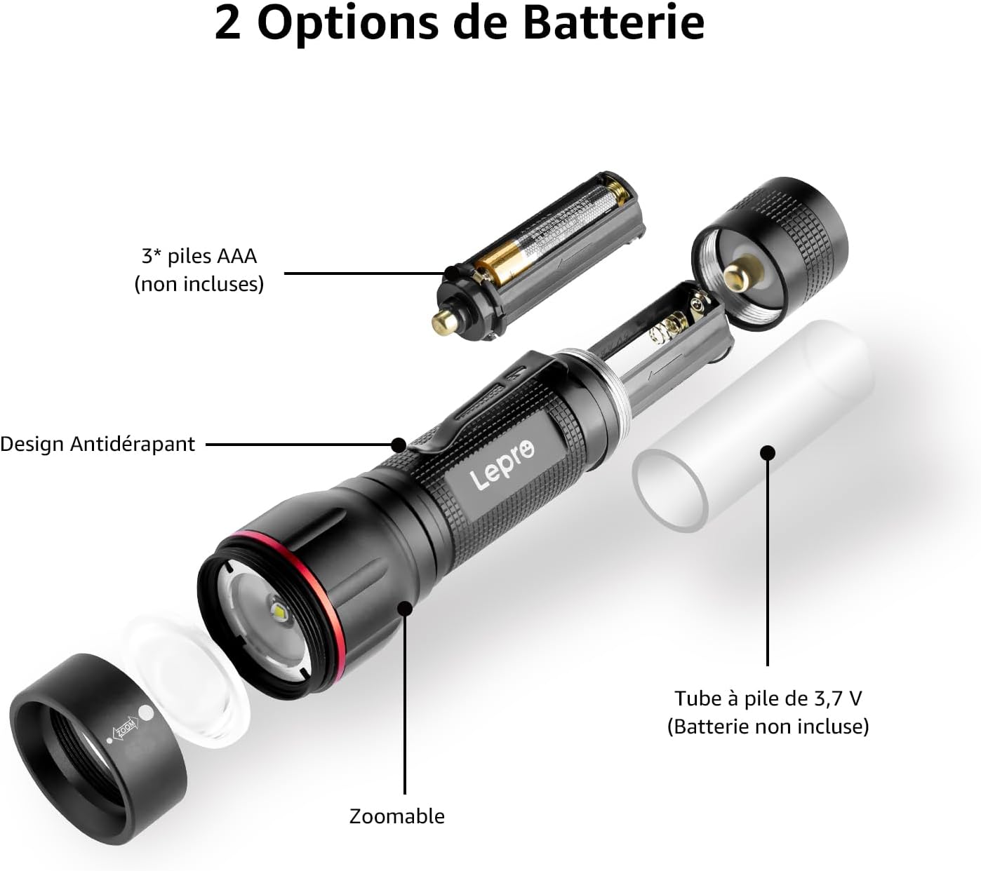 Thumbnail 6 de Lepro LE2000 Lampe Torche
