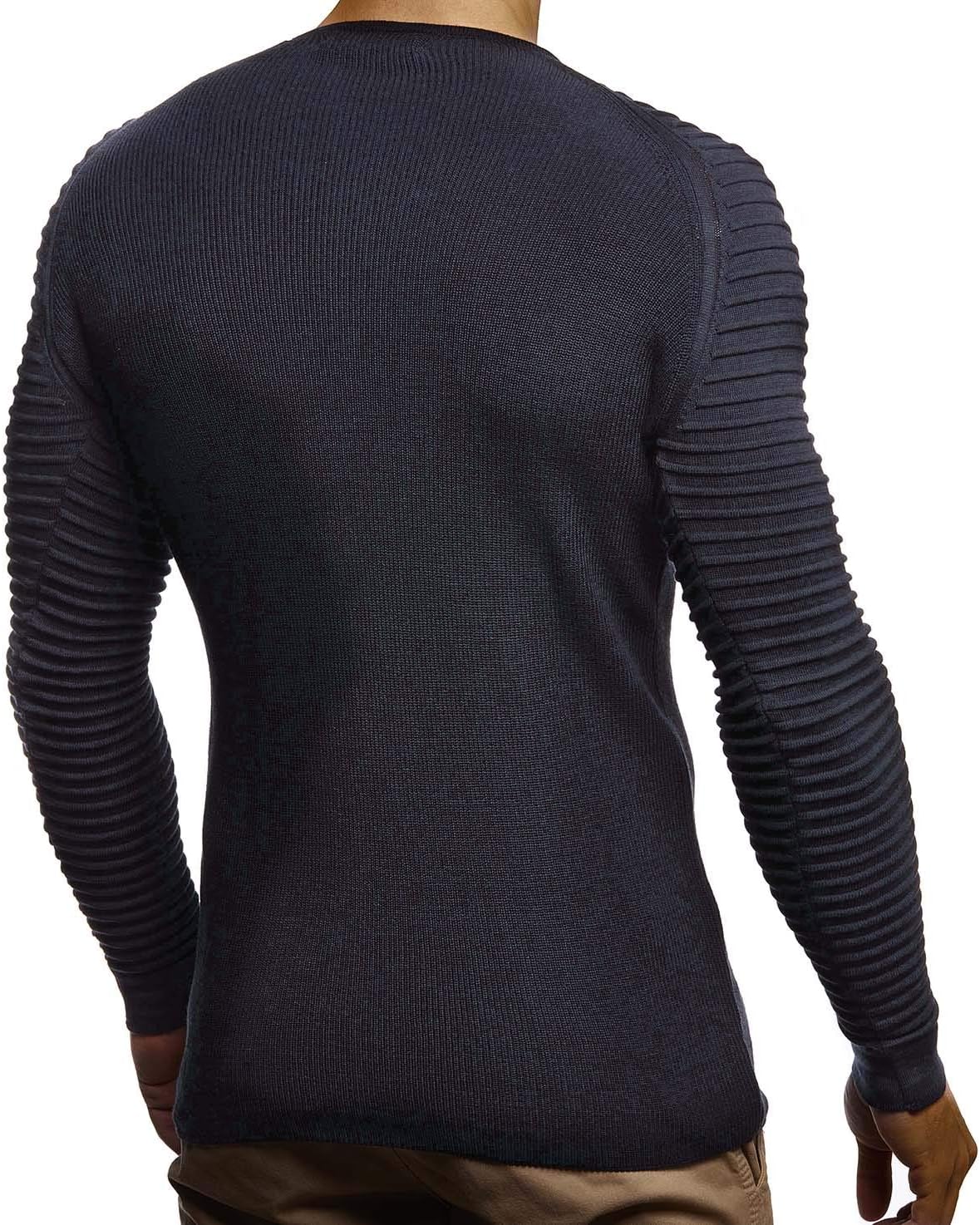 Thumbnail 2 de LEIF NELSON LN20729 — Pull en tricot basique à col rond et manches longues pour homme