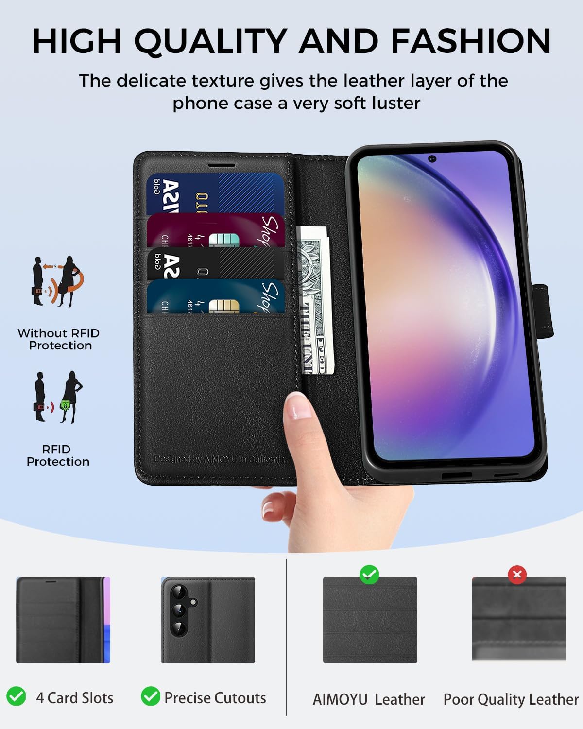 Thumbnail 2 de AIMOYU A54 5G phone case, 4 card slots