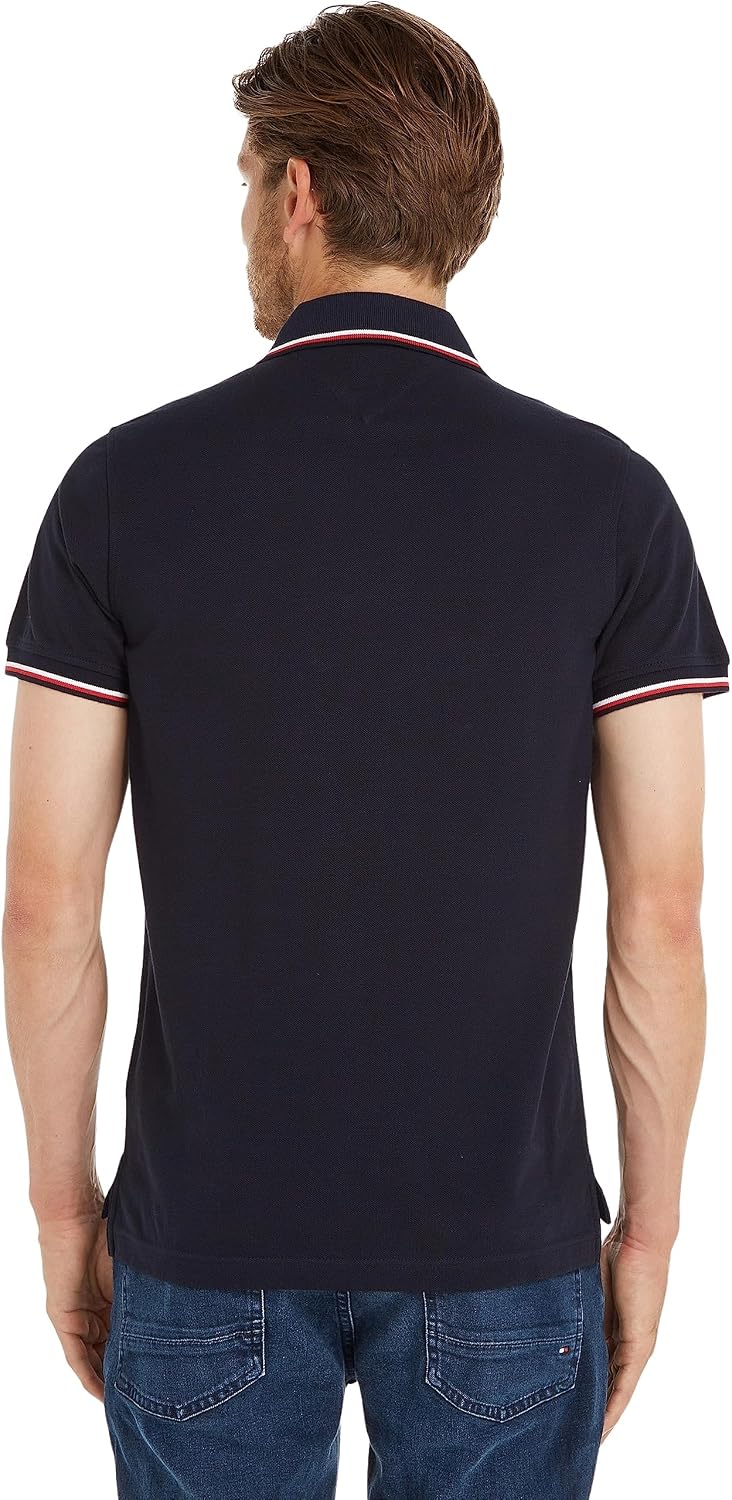 Detalle de Tommy Hilfiger Men's Core Tommy Tipped Slim Polo Mw0mw13080 S/S Polo