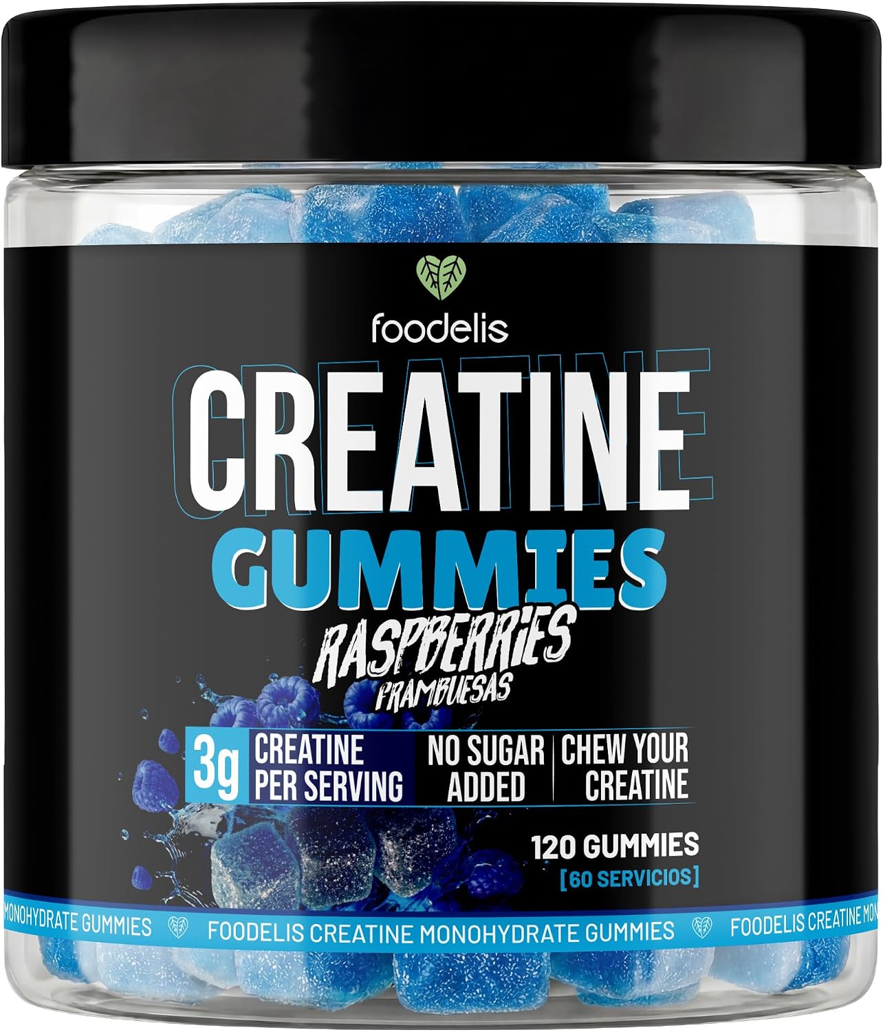 Detalle de Foodelis Creatina gominolas: Creatina Monohidratada en Gominolas (3 g por dosis, 60 gominolas)