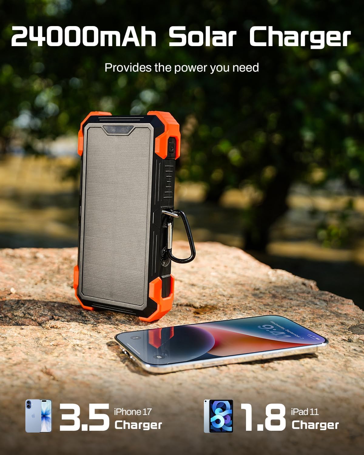 Detalle de GOODaaa Solar Power Bank 24000mAh