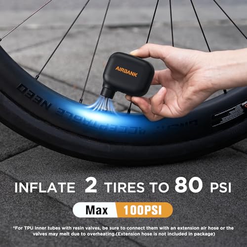 Detalle 2 de AIRBANK Pocket SE: Mini bomba eléctrica de bici para válvulas Schrader y Presta