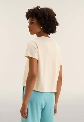 Detalle de FREDDY T-Shirt Cropped Manica Corta con Logo Piccolo – Donna, Bianco, Small