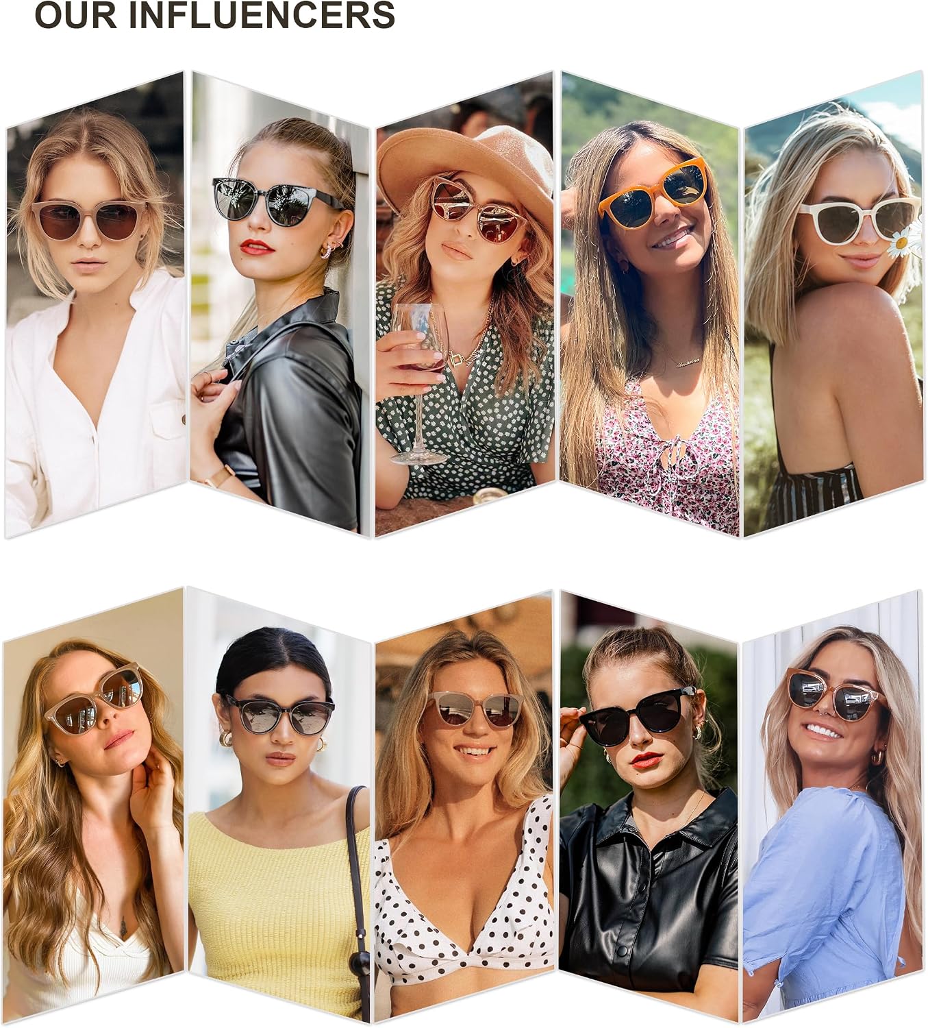 Detalle de SOJOS Cat-Eye Polarized Sunglasses 53 mm