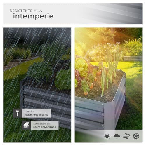 Thumbnail 6 de TecTake® Arriate Rectangular de Acero Resistente, Jardineras Exterior